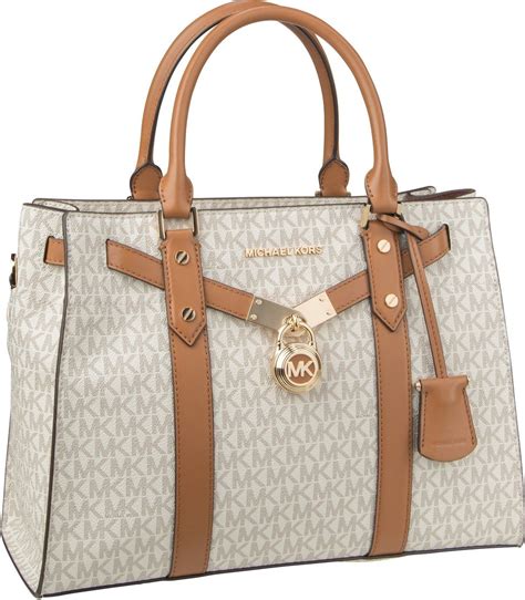 michael michael kors hamilton satchel vanilla|Michael Kors nouveau Hamilton satchel.